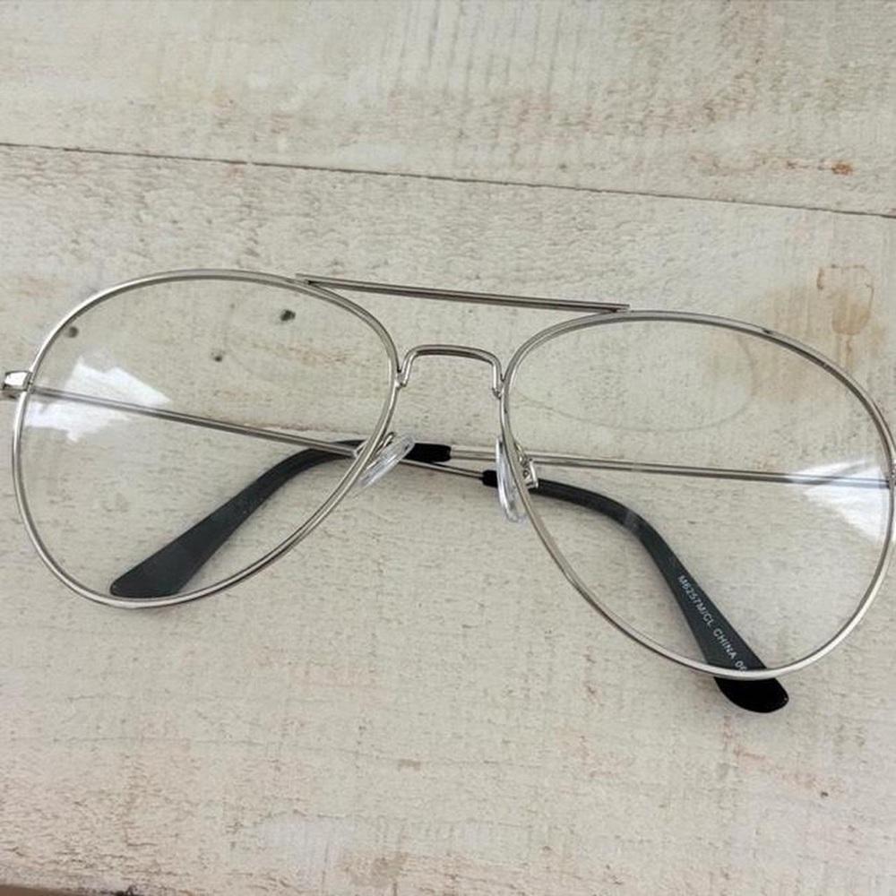 Silver Aviator Glasses